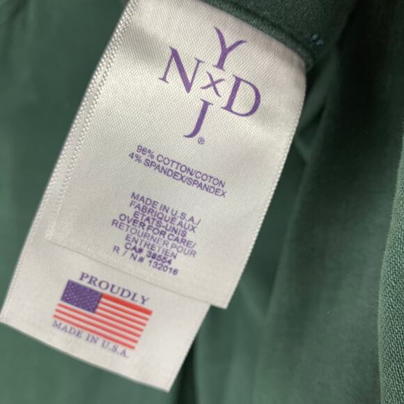 NYDJ Bootcut Jeans Womens Size 12 Stretch Cotton Dark Green Brushed Sateen - Picture 7 of 7